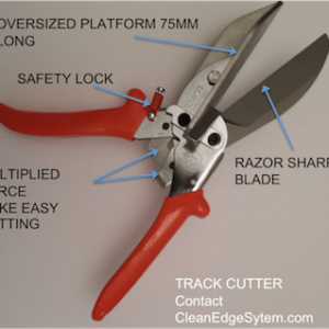 Track cutter tool - upholstery tool