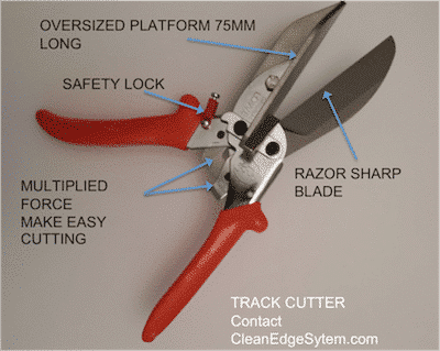Track cutter tool, Wall upholstery supplies