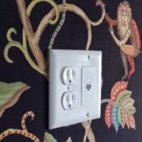 fabric around outlets